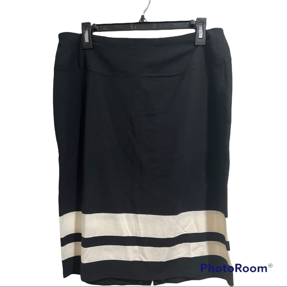 - J.jill Wearever Midi skirt Black And White Mp NWT  Perfect For Spring An…